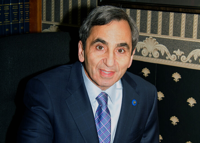 Paul Davis Leon in the office library